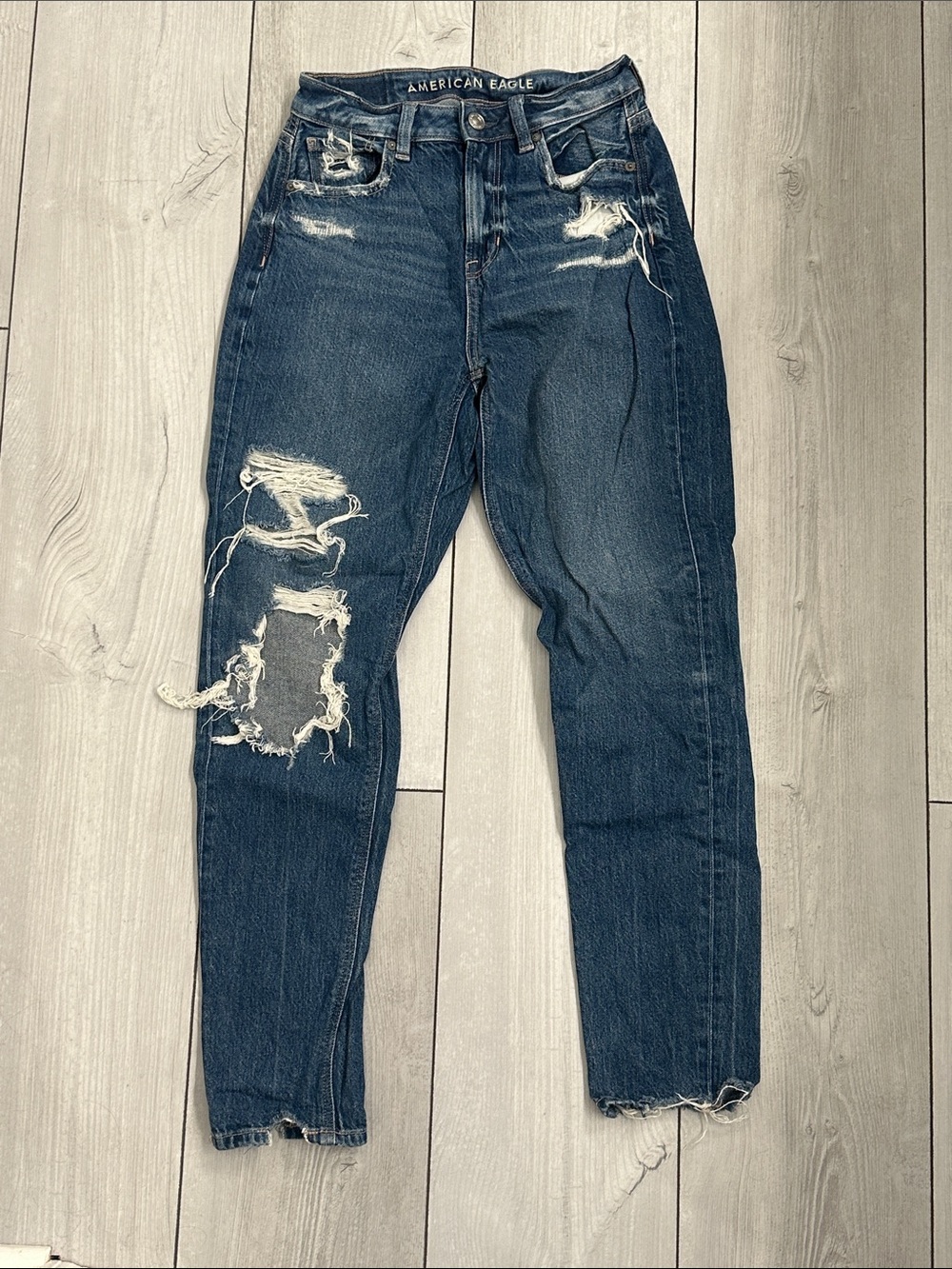 American Eagle Distressed Mom Jeans